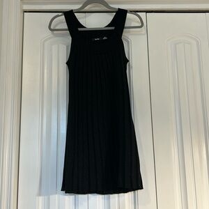 Pleated mini dress.